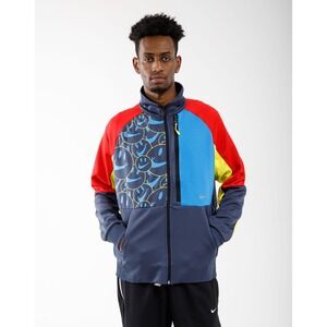 Nike Men's NSW Tribute Smile Logo Full Zip N98 Track Jacket navy red yellow